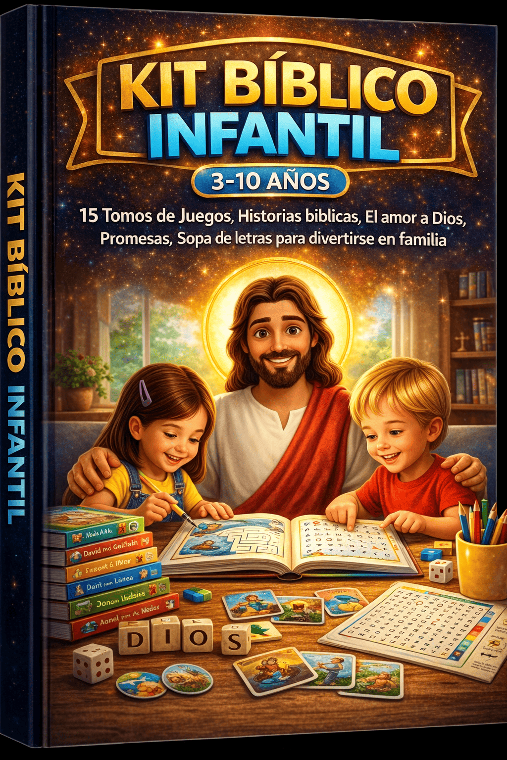 Kit Biblico Infantil + 15 Tomos Dentro